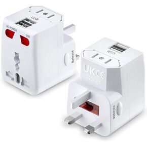 3-in-1 Travel Power Converters,International Plug Adapter,Worldwide Universal Power Adapter, All in One Travel Essentials Perfect for European US, EU, UK, AU 160 Countries,Black in Saudi Arabia