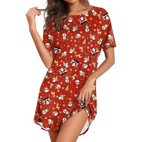 Ekouaer قمصان النوم للنساء قمصان نوم قصيرة الأكمام للنوم البلوز ثوب النوم ثوب النوم الناعم S-XXL in Kuwait