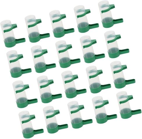 DECHOUS 20pcs Automatic Bird Waterer for Parrots and Small Birds Spillproof Drinking Bottle with Antispill Design Easy to Refill and Clean Water Feeder for Birdcage Accessories in Saudi Arabia