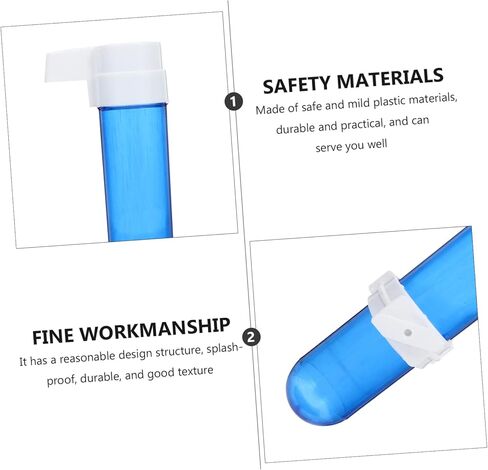 Luxshiny 4pcs Automatic Bird Water Fountain Plastic Parrot Drinking Bottles with Transparent and Blue Containers Easy to Install Pet Supplies for Cage Feeding in Kuwait