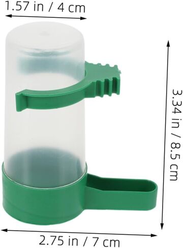 Generic 20 قطعة من زجاجات تغذية الطيور المضادة للانسكاب للببغاوات والطيور الصغيرة، تصميم مانع للانسكاب، موزعات مياه أوتوماتيكية لأقفاص الطيور، أكواب سقاية موثوقة للاستخدام على المدى الطويل للحمام والطيور in Kuwait