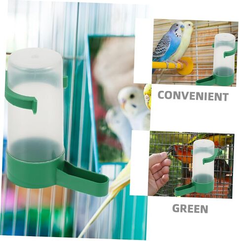 Generic 20 قطعة من زجاجات تغذية الطيور المضادة للانسكاب للببغاوات والطيور الصغيرة، تصميم مانع للانسكاب، موزعات مياه أوتوماتيكية لأقفاص الطيور، أكواب سقاية موثوقة للاستخدام على المدى الطويل للحمام والطيور in Kuwait