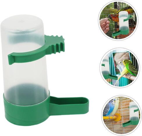 Generic 20 قطعة من زجاجات تغذية الطيور المضادة للانسكاب للببغاوات والطيور الصغيرة، تصميم مانع للانسكاب، موزعات مياه أوتوماتيكية لأقفاص الطيور، أكواب سقاية موثوقة للاستخدام على المدى الطويل للحمام والطيور in Kuwait