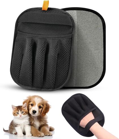 قفاز إزالة شعر الحيوانات الأليفة - أداة إزالة شعر القطط والكلاب الكهروستاتيكية المطورة حديثًا بخمسة أصابع للملابس والأثاث والسجاد والستائر والسيارة - قفاز العناية بالحيوانات الأليفة القابل لإعادة الاستخدام in Kuwait