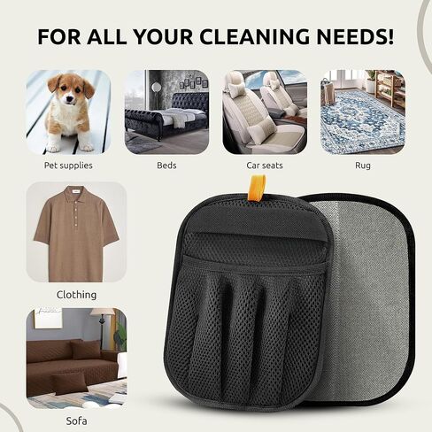 قفاز إزالة شعر الحيوانات الأليفة - أداة إزالة شعر القطط والكلاب الكهروستاتيكية المطورة حديثًا بخمسة أصابع للملابس والأثاث والسجاد والستائر والسيارة - قفاز العناية بالحيوانات الأليفة القابل لإعادة الاستخدام in Kuwait