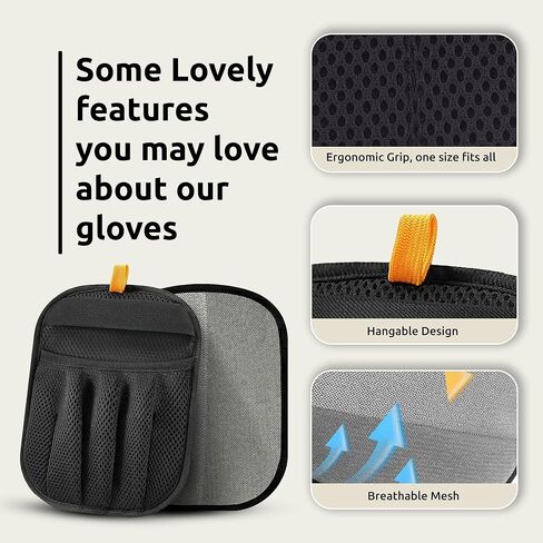 قفاز إزالة شعر الحيوانات الأليفة - أداة إزالة شعر القطط والكلاب الكهروستاتيكية المطورة حديثًا بخمسة أصابع للملابس والأثاث والسجاد والستائر والسيارة - قفاز العناية بالحيوانات الأليفة القابل لإعادة الاستخدام in Kuwait