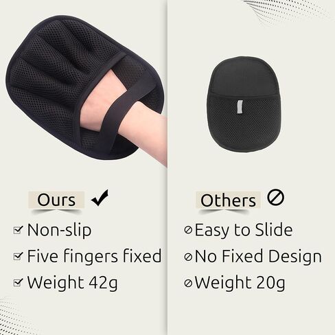 قفاز إزالة شعر الحيوانات الأليفة - أداة إزالة شعر القطط والكلاب الكهروستاتيكية المطورة حديثًا بخمسة أصابع للملابس والأثاث والسجاد والستائر والسيارة - قفاز العناية بالحيوانات الأليفة القابل لإعادة الاستخدام in Kuwait