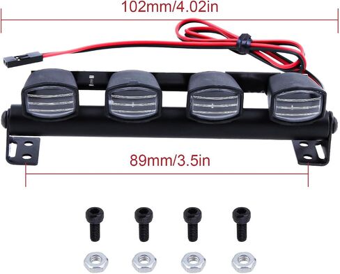 HobbyPark RC Car Light Bar Kit 6 LEDs Body Shell Roof Lights for 1/10 RC Crawler Car Truck Accessories in Saudi Arabia