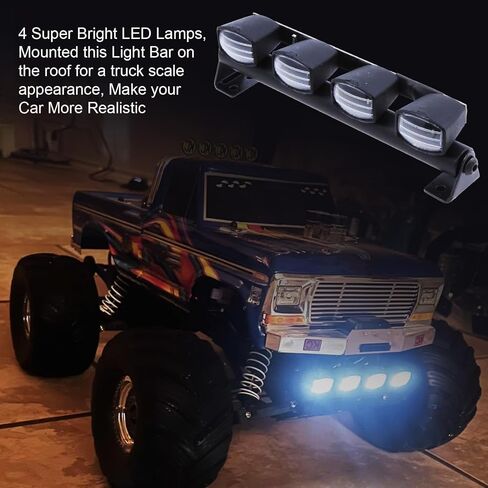 HobbyPark RC Car Light Bar Kit 6 LEDs Body Shell Roof Lights for 1/10 RC Crawler Car Truck Accessories in Saudi Arabia