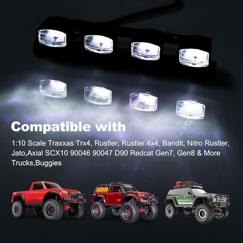 HobbyPark RC Car Light Bar Kit 6 LEDs Body Shell Roof Lights for 1/10 RC Crawler Car Truck Accessories in Saudi Arabia