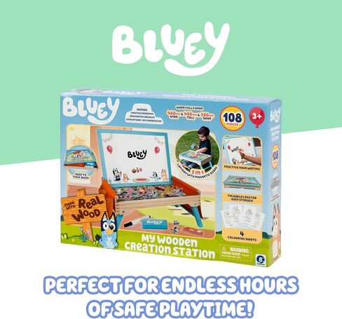 Bluey – Puppet Theater – Colorful Wooden Play Set with Theater and Puppets – FSC-Certified Material – Imaginative Fun for Ages 3 Years and Up in Saudi Arabia