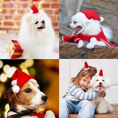 5 قطعة قبعة سانتا عيد الميلاد مشبك شعر إكسسوار شعر للحفلات قابل للتعديل حزام الذقن كلب صغير القط الحيوانات الأليفة لوازم الديكور in Kuwait