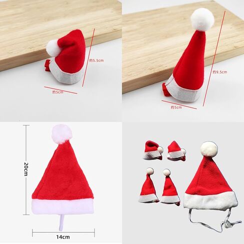 5 قطعة قبعة سانتا عيد الميلاد مشبك شعر إكسسوار شعر للحفلات قابل للتعديل حزام الذقن كلب صغير القط الحيوانات الأليفة لوازم الديكور in Kuwait
