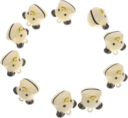 VICASKY 10pcs Pet Collar Bells DIY Hanging Charms for Dogs and Puppies Lightweight Durable Accessories for Christmas Gatherings Daily Wear Pattern Design in Saudi Arabia