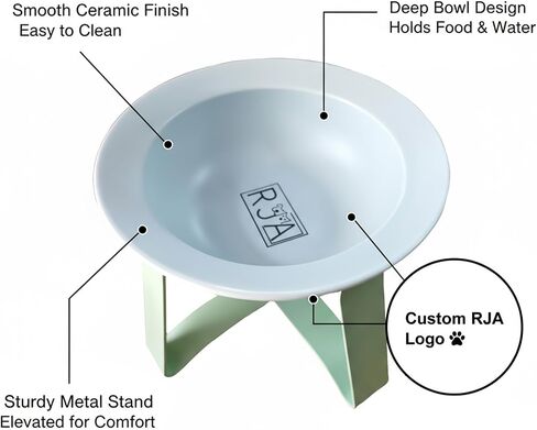 Elevated Pet Bowl, Non-Skid Tilted Anti-Spill Cat Food and Water Dish for Neck Relief, Raised Feeder for Cats and Small Dogs (Purple) in Saudi Arabia