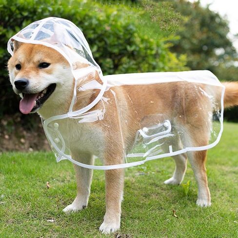 Cape Style Waterproof Dog Raincoat for Small and Medium Dogs, Quick-Drying Waterproof Clothes with Leash Hole, All-Weather Protection with Adjustable Straps and Hood in Saudi Arabia