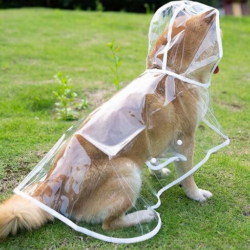Cape Style Waterproof Dog Raincoat for Small and Medium Dogs, Quick-Drying Waterproof Clothes with Leash Hole, All-Weather Protection with Adjustable Straps and Hood in Saudi Arabia