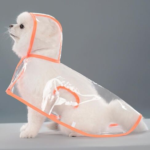 Waterproof Dog Raincoat with Hood - Adjustable Transparent Poncho for Outdoor Pets - Lightweight & Portable in Saudi Arabia