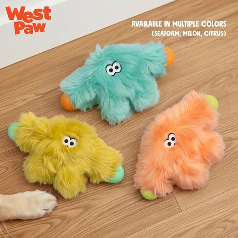WEST PAW Rowdies Helga Durable Plush Dog Toy with Reinforced Seams Chew Resistant HardyTex Fabric and Interactive Squeaker for Safe Indoor and Outdoor Playtime Bundle for Dogs - Seafoam in Saudi Arabia
