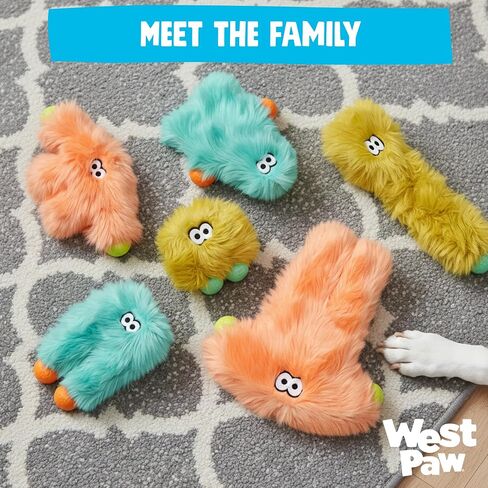 WEST PAW Rowdies Helga Durable Plush Dog Toy with Reinforced Seams Chew Resistant HardyTex Fabric and Interactive Squeaker for Safe Indoor and Outdoor Playtime Bundle for Dogs - Seafoam in Saudi Arabia