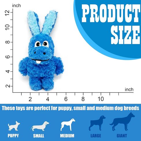 Donkey Squeaky Dog Toys to Keep Them Busy, Stuffed Plush Dog Birthday Toy Crinkle Pet Puppy Tug Toy for Small Medium Large Dogs(Blue) in Saudi Arabia