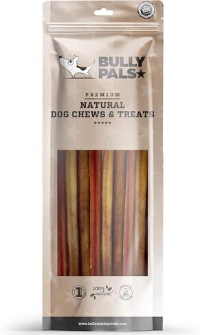 6 inch Thin Bully Sticks for Small Dogs and Puppies - 20 Pack - All Natural, Single Ingredient, Easily Digestible, All Beef Dog Treats and Rawhide Free Dental Chew Bones for Dogs in Saudi Arabia