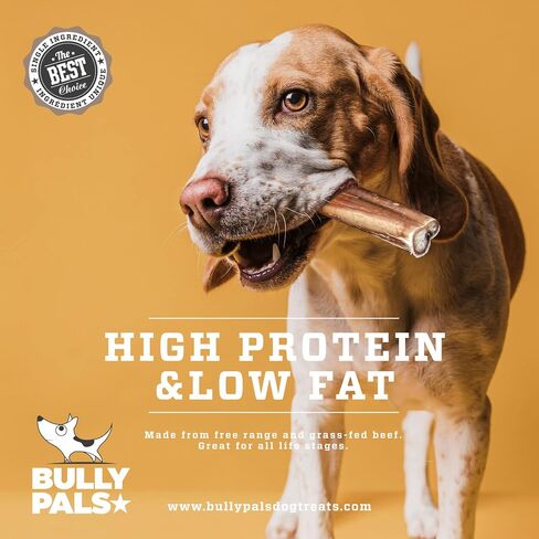 6 inch Thin Bully Sticks for Small Dogs and Puppies - 20 Pack - All Natural, Single Ingredient, Easily Digestible, All Beef Dog Treats and Rawhide Free Dental Chew Bones for Dogs in Saudi Arabia