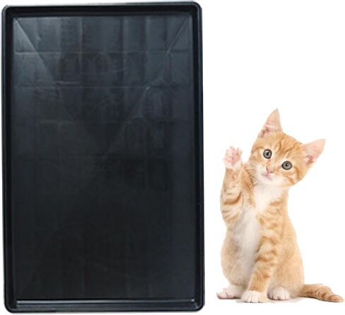 Pet Food Mat Waterproof Rubber for Replacement Tray Dog Crate Cages Crates Avoid Water or Spilling Out Dishwasher Safe Black 13.4" LX10.2 WX1.2 H in Saudi Arabia