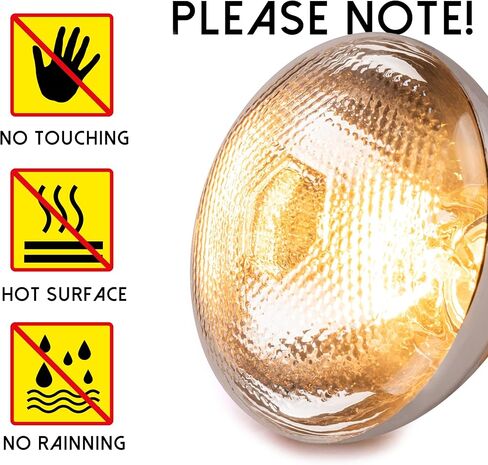 250 Watt Heat Lamp Bulbs for Chickens, PAR38 Clear Glass Brooder Heat Lamp, Infrared Reflector Heat Bulbs for Pets, Bathroom, Food, Light Therapy 2 Pack in Saudi Arabia