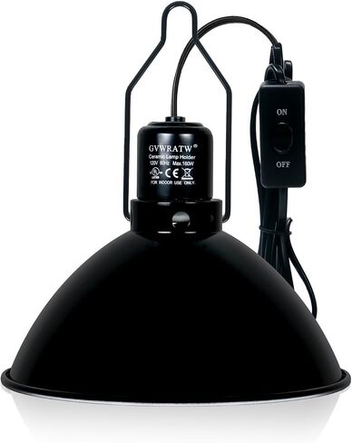 Reptile Lamp Fixture with Dimming Thermostat – Deep Dome Heat Lamp Holder with Adjustable Temperature Control, Compatible with Basking Bulbs & UVB Lights up to 160W. in Saudi Arabia
