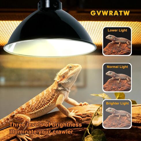 Reptile Lamp Fixture with Dimming Thermostat – Deep Dome Heat Lamp Holder with Adjustable Temperature Control, Compatible with Basking Bulbs & UVB Lights up to 160W. in Saudi Arabia