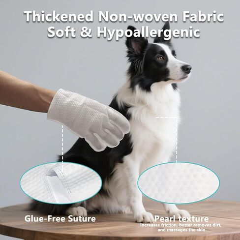 6 قطع من مناديل مبللة سميكة للغاية للحيوانات الأليفة للكلاب والقطط، قفازات تنظيف لغسل القطط والكلاب، قفازات حمام للعناية بالكلاب للعناية اليومية والسفر، بدون شطف in Kuwait