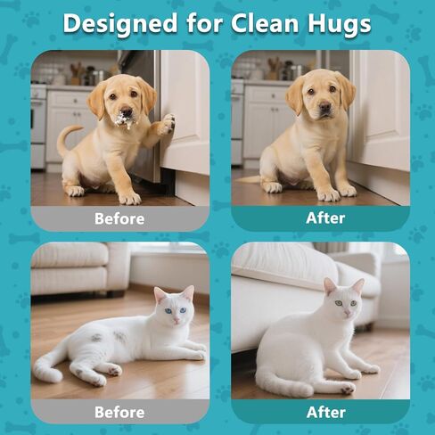 6 قطع من مناديل مبللة سميكة للغاية للحيوانات الأليفة للكلاب والقطط، قفازات تنظيف لغسل القطط والكلاب، قفازات حمام للعناية بالكلاب للعناية اليومية والسفر، بدون شطف in Kuwait