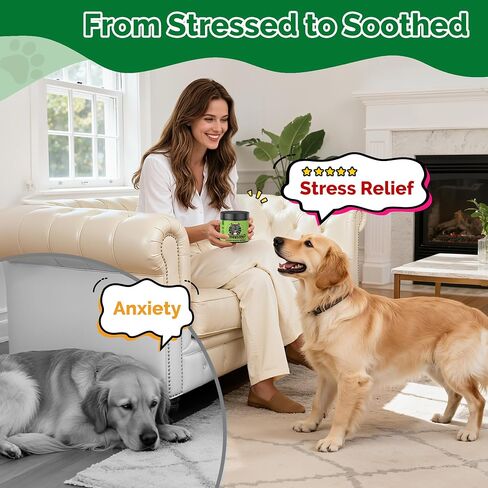 Hemp Calming Chews for Dogs Calming Chews - Anxiety Relief Treats, Dog Calming Relaxing Treats Care Hemp Quiet Moments for Dogs Thunderstorm Fireworks Separation Anxiety Relief, Bacon, 120 Ct in Saudi Arabia