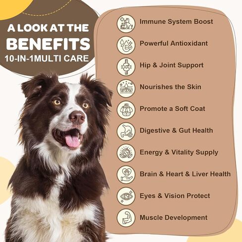 ZEBORA Dog Multivitamin with Probiotics - Dog Vitamins and Supplements - Multivitamin for Dogs with Glucosamine, Omega 3 and Probiotics for Dogs Digestion, Immunity, Joint, Skin and Coat - 180ct in Saudi Arabia