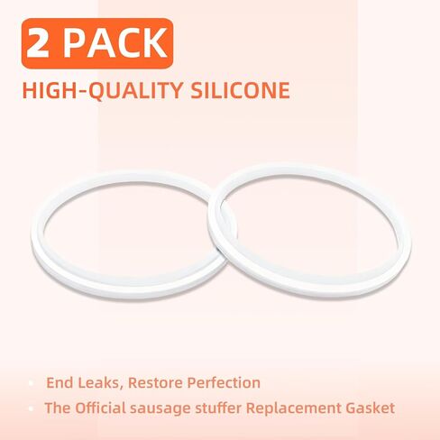 سدادة حشية احتياطية لحشو السجق لصانعي السجق الرأسي والأفقي سعة 3 و5 و7 لتر، متوافقة مع قطع غيار VEVOR وHakka وWeston (عبوة من قطعتين) in Kuwait