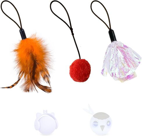 ORSDA 3 PCS Replacement Refills, Feather Tail, Elastic Net Tail, Plush Shrimps for Automatic Kitten Toys, only Suitable T93&T96 Cat Ball Toy in Saudi Arabia