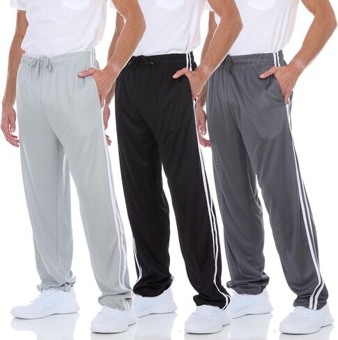 DARESAY 3 Pack: Men’s Athletic Pants with Pockets, Mens Sweatpants, Workout Pants for Men with Pockets (Up to 3XL) in Kuwait