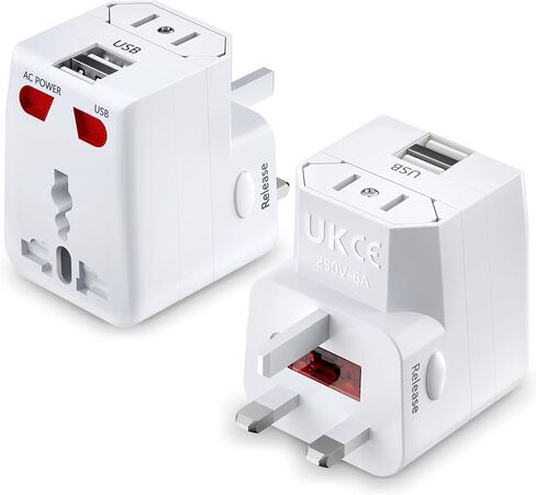 3-in-1 Travel Power Converters,International Plug Adapter,Worldwide Universal Power Adapter, All in One Travel Essentials Perfect for European US, EU, UK, AU 160 Countries,Black in Saudi Arabia