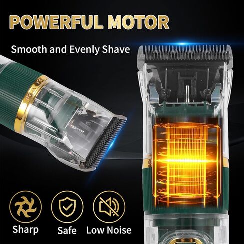 Pet Dog Grooming Kit Low Noise - Rechargeable Cordless Dog Clippers, IPX7 Waterproof Clippers with 4 Guide Combs & Stainless Steel Blade for Cats/Dogs/Small Animals in Saudi Arabia