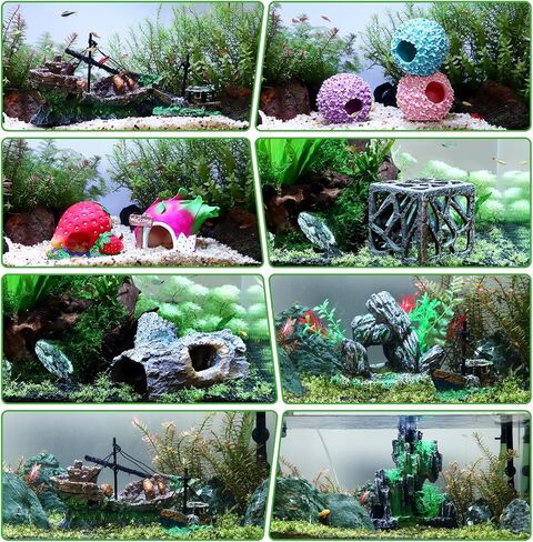 Big Ship Aquarium Decoration Resin - Large Weathered Sunken Shipwreck with Small Hole,Centerpiece for Fish Tank - Approx. 10" L x 4.5" W x 5.3" H(Big Ship) in Saudi Arabia