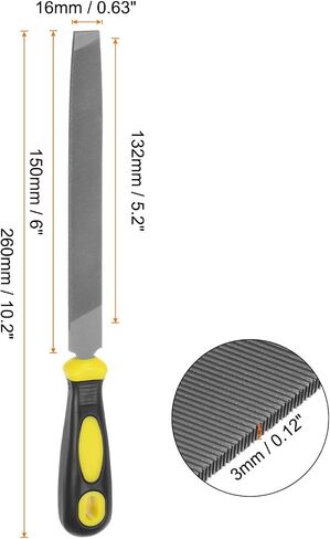 HARFINGTON Horseshoe File 6 Inch 3mm High Carbon Steel Single Cut Flat Hand Rasp File with Plastic Handle for Deburring and Removing Material in Saudi Arabia
