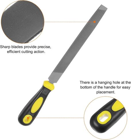 HARFINGTON Horseshoe File 6 Inch 3mm High Carbon Steel Single Cut Flat Hand Rasp File with Plastic Handle for Deburring and Removing Material in Saudi Arabia