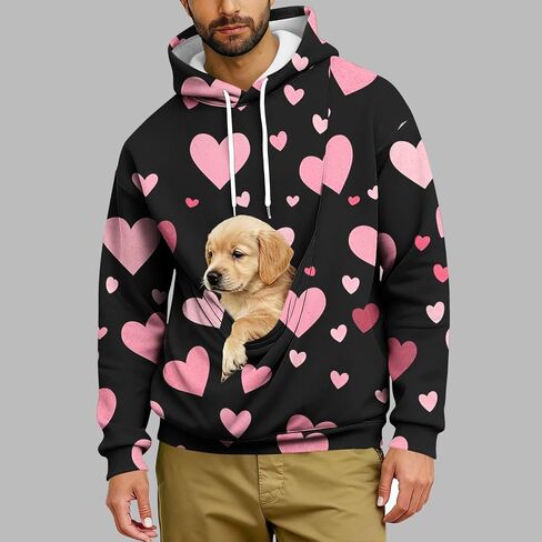 Mens Kangaroo Pouch Hoodie for Dogs Cats Pet Carrier Hoodie Long Sleeve Hooded Pullover Animal Holder Sweatshirt in Saudi Arabia