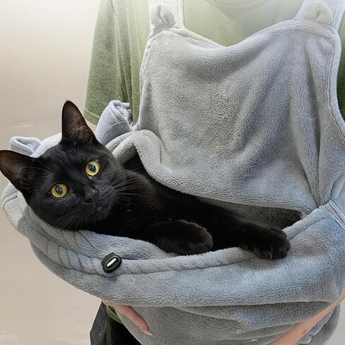 Cat Apron, Plush Pet Sleeping Bag for Napping, Kitten-Specific Soft-Sided Travel Sleeping Bag,Breathable Cat Pouch Sling in Saudi Arabia