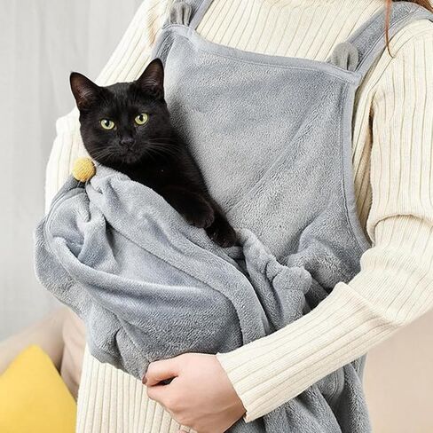 Cat Apron, Plush Pet Sleeping Bag for Napping, Kitten-Specific Soft-Sided Travel Sleeping Bag,Breathable Cat Pouch Sling in Saudi Arabia