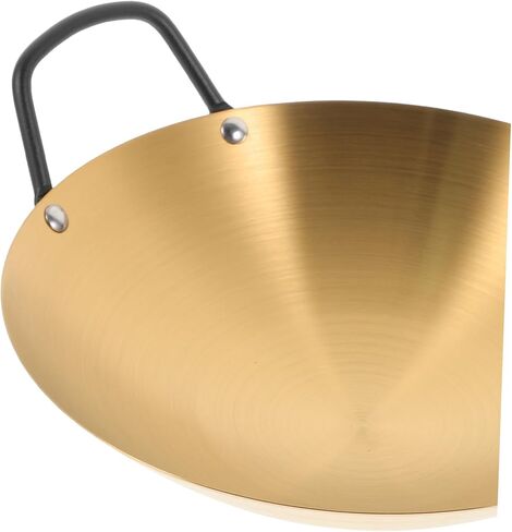 Stainless Steel Stir Fry Pan Griddle Pan Dry Pot Household Kitchenware Easy to Clean in Kuwait