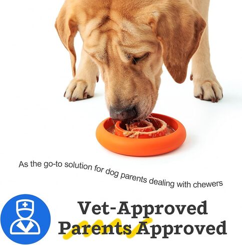 Slow Feeder Lick Mat for Dogs - Keep Them Busy - Natural Rubber Dog Frozen Treat Toys - Durable Interactive Enrichment Toys - Licking Dish for Dog De-Stressing, Red in Saudi Arabia