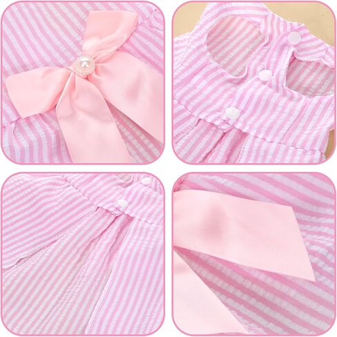 Dog Bowknot Dresses, Dog Dress Pink Pet Skirts Princess Dress Bowknot Cat Clothes Outfit for Puppy Medium in Kuwait