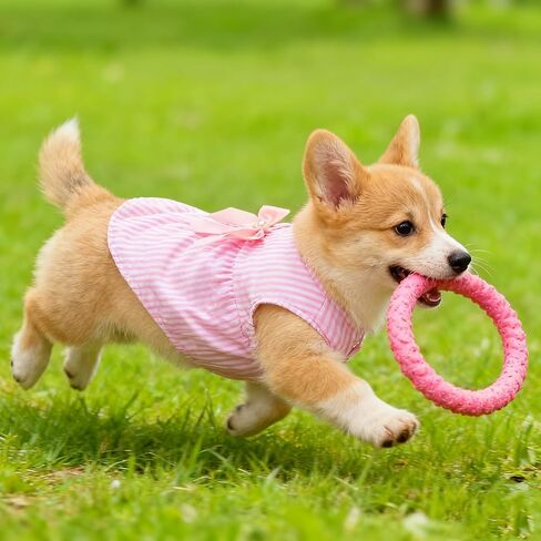 Dog Bowknot Dresses, Dog Dress Pink Pet Skirts Princess Dress Bowknot Cat Clothes Outfit for Puppy Medium in Kuwait